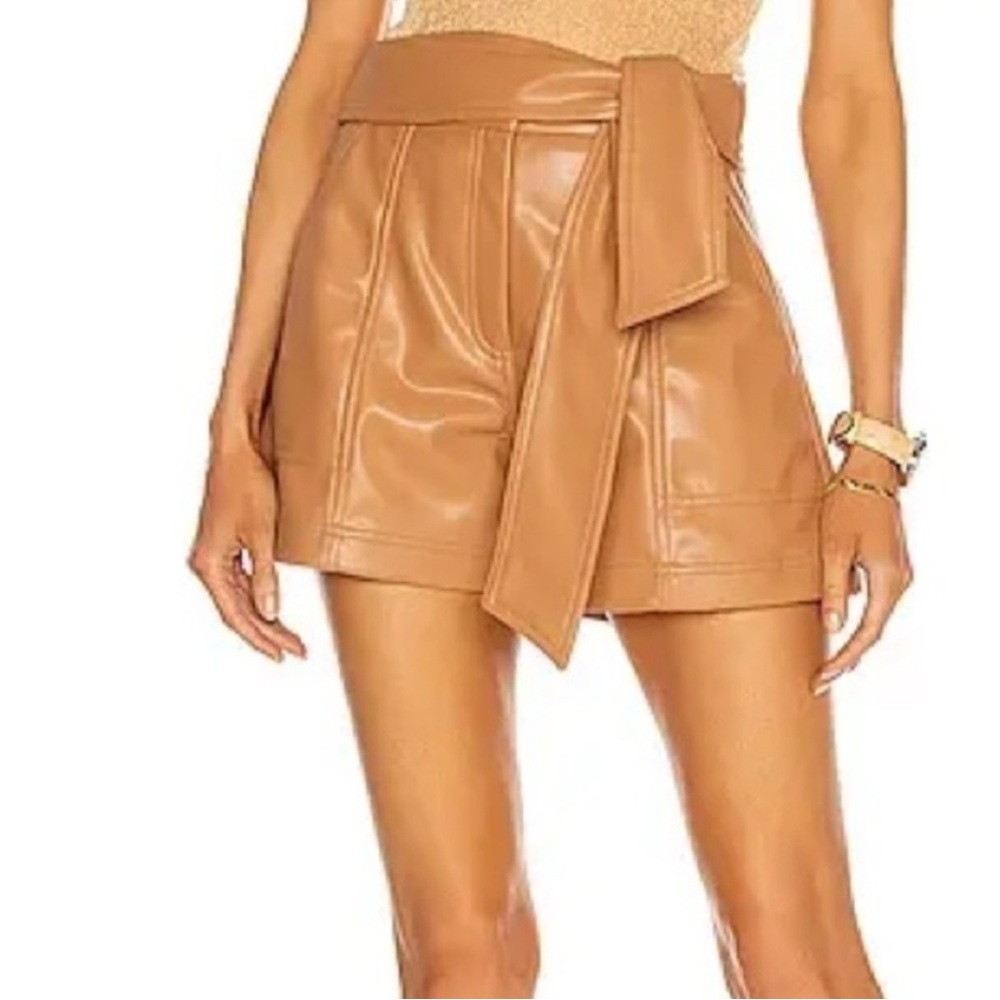 Johnathan Simkhai vegan leather Mari shorts